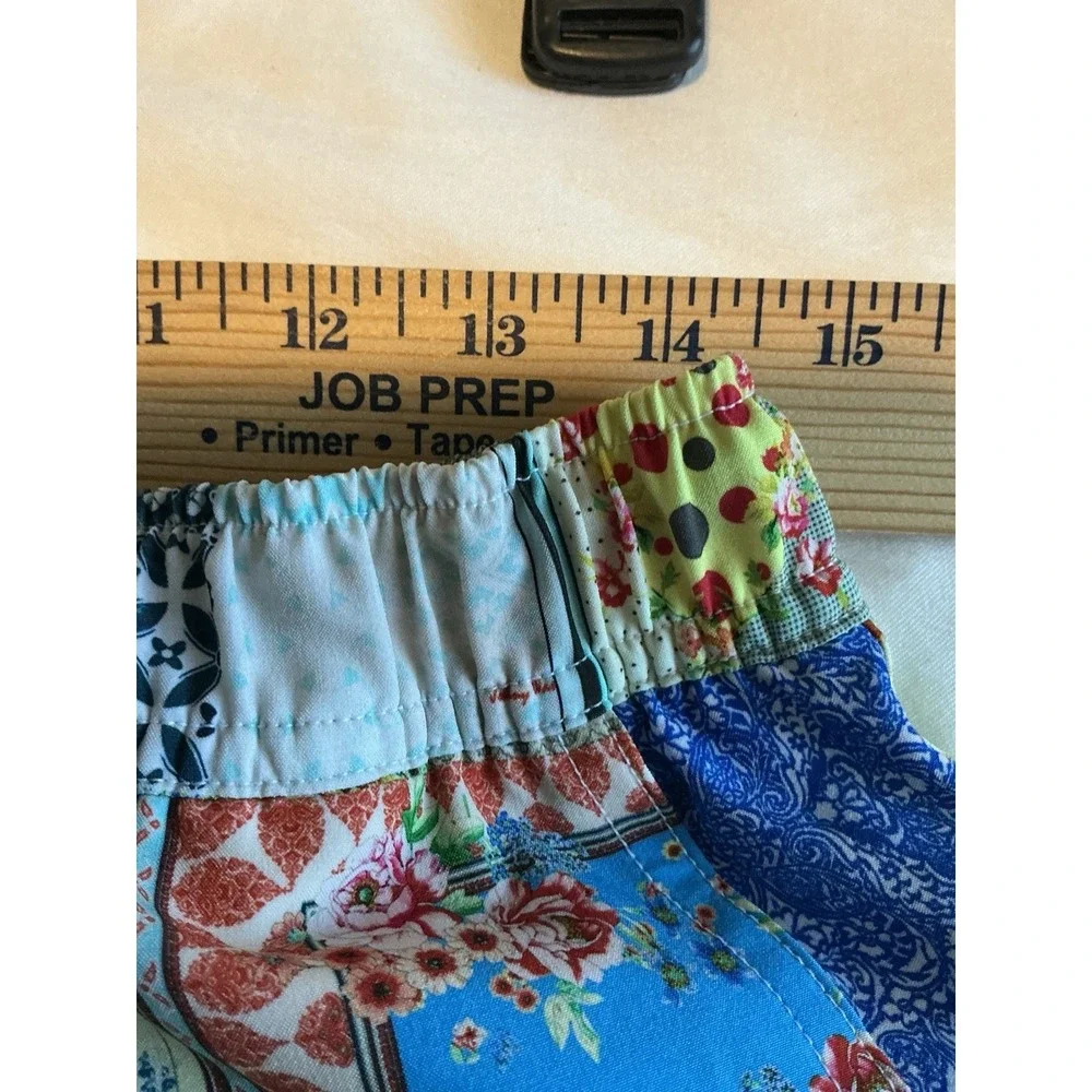 Johnny Was Annika Swim Trunks Shorts Mens Multicolor Lined Floral Beach Resort M